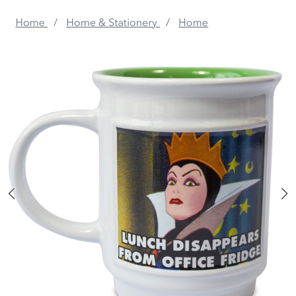Disney Parks Evil Queen Coffee Cup Meme Cup Lunch Disappears from Office Fridge